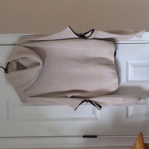 NWOT Oversized Cowl Neck Vici Sweater with Zippered Elbows